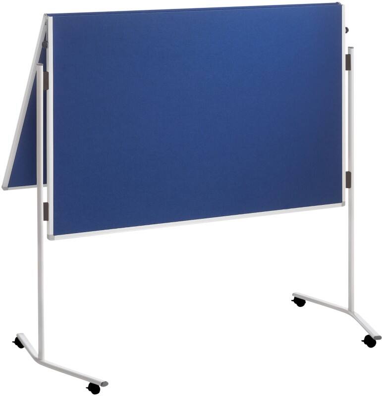 Franken Premiumline Presentatiebord Niet-magnetisch Vrijstaand 1280 mm (B) x 1950 mm (H) Vilt Blauw