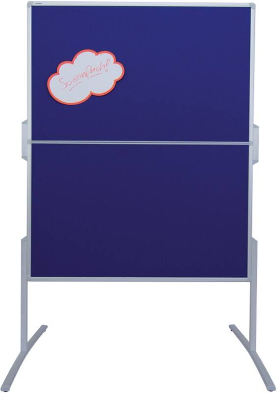 Franken Proline Presentatiebord Niet-magnetisch Vrijstaand 1250 mm (B) x 1900 mm (H) Vilt Blauw