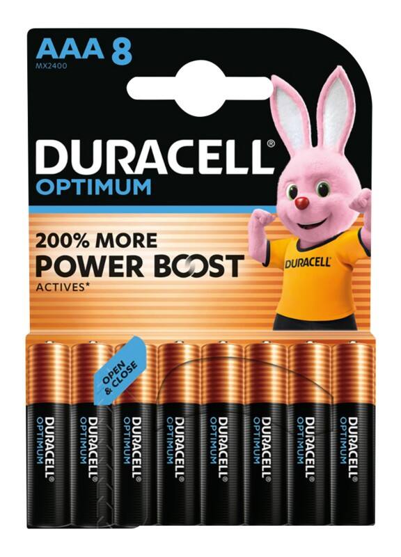 Duracell Batterij Optimum AAA LR03 Alkaline 1.5 V 8 Stuks