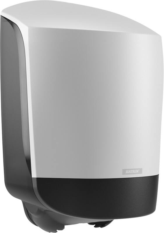 KATRIN KAT82216 Papierenhanddoekroldispenser ABS (Acrylonitril Butadieen Styreen), PC (Polycarbonaat), POM (Polyoxymethyleen) Wit