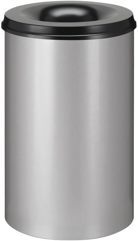 V-PART Brandveilige prullenbak 110 L Grijs, zwart Metaal