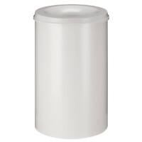 V-PART Brandveilige prullenbak 110 L Wit Metaal