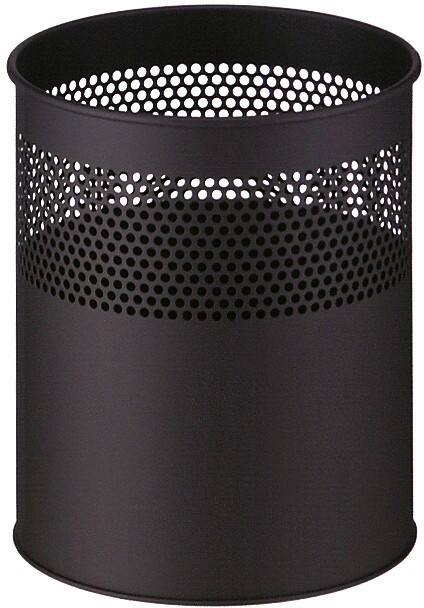 V-PART Papierbak 15 L Zwart Metaal
