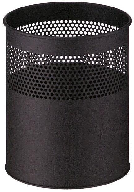 V-PART Papierbak 30 L Zwart Metaal