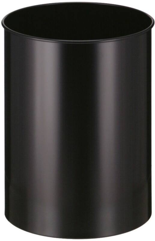 V-PART Papierbak 30 L Zwart Metaal