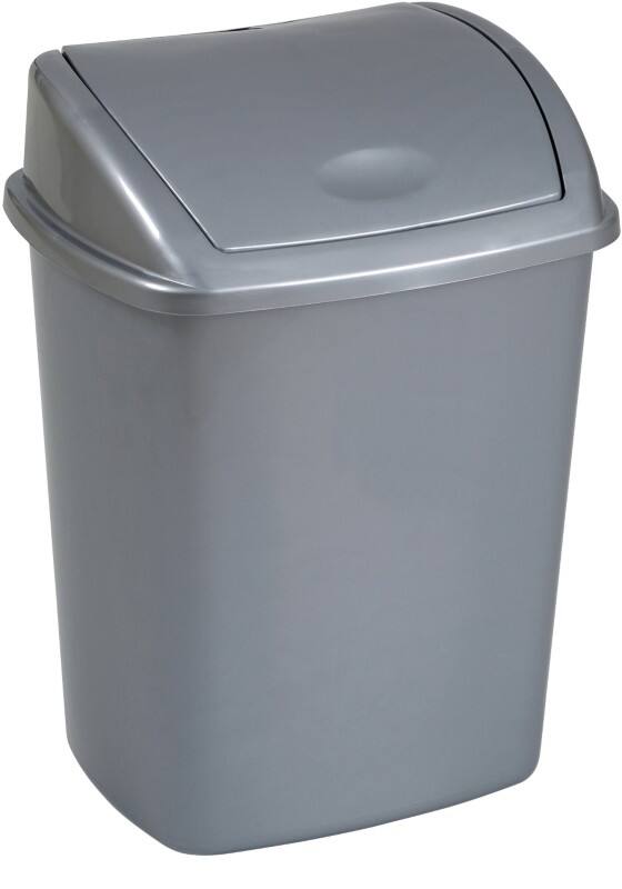 V-PART Prullenbak 15 L Grijs Kunststof