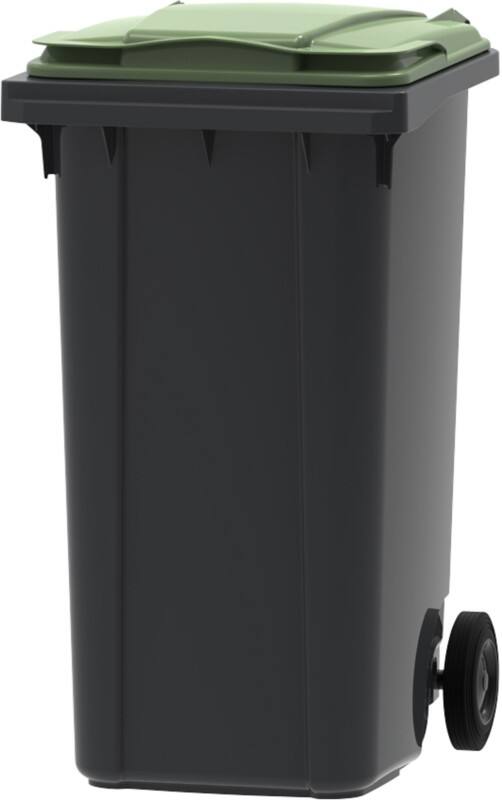 Afvalcontainer 240 L Grijs, groen Kunststof