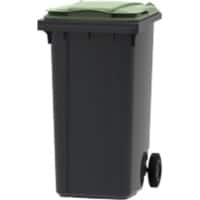 Afvalcontainer 240 L Grijs, groen Kunststof