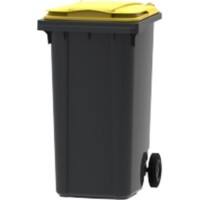 Afvalcontainer 240 L Geel, grijs Kunststof