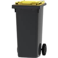 Afvalcontainer 120 L Geel, grijs Kunststof