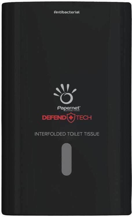 Papernet Defend Tech Interfolded Toiletpapierdispenser 416157 Zwart