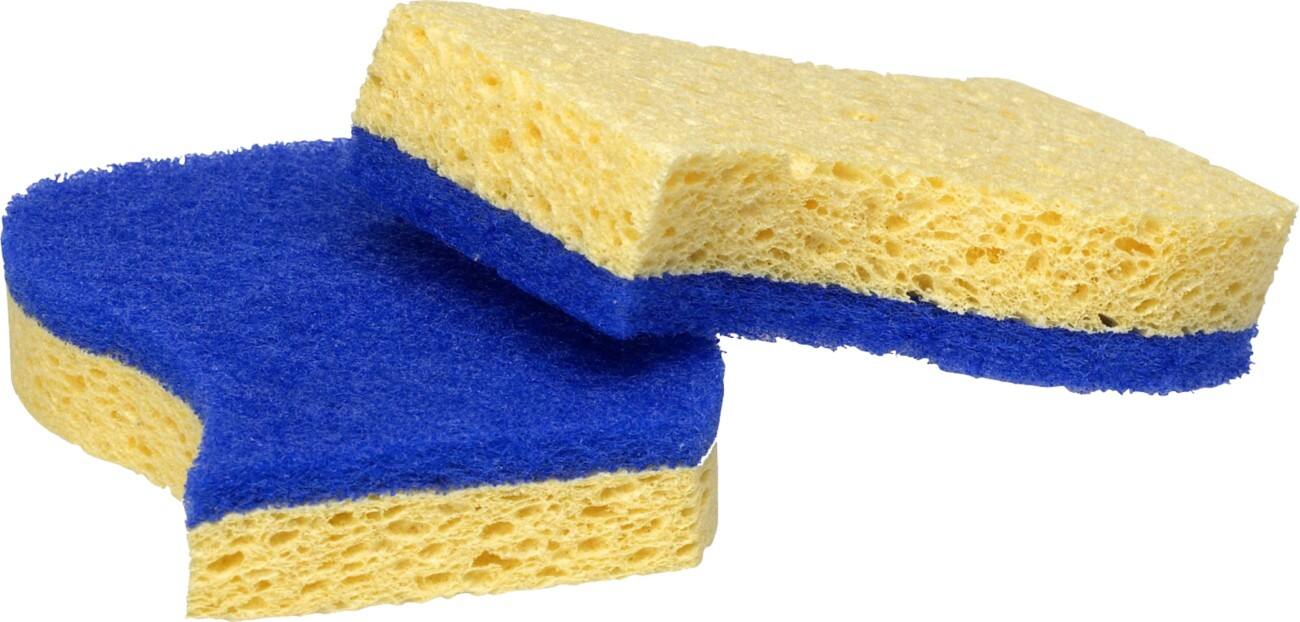 Spontex Non-Scratch Spons 11 x 6,5 x 2,3 cm Blauw, geel 2 Stuks