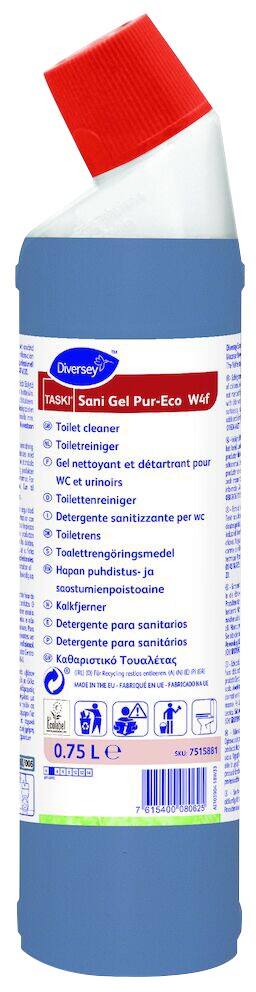 TASKI Sani Gel Pur-Eco Toiletreiniger Blauw 7515881 750 ml