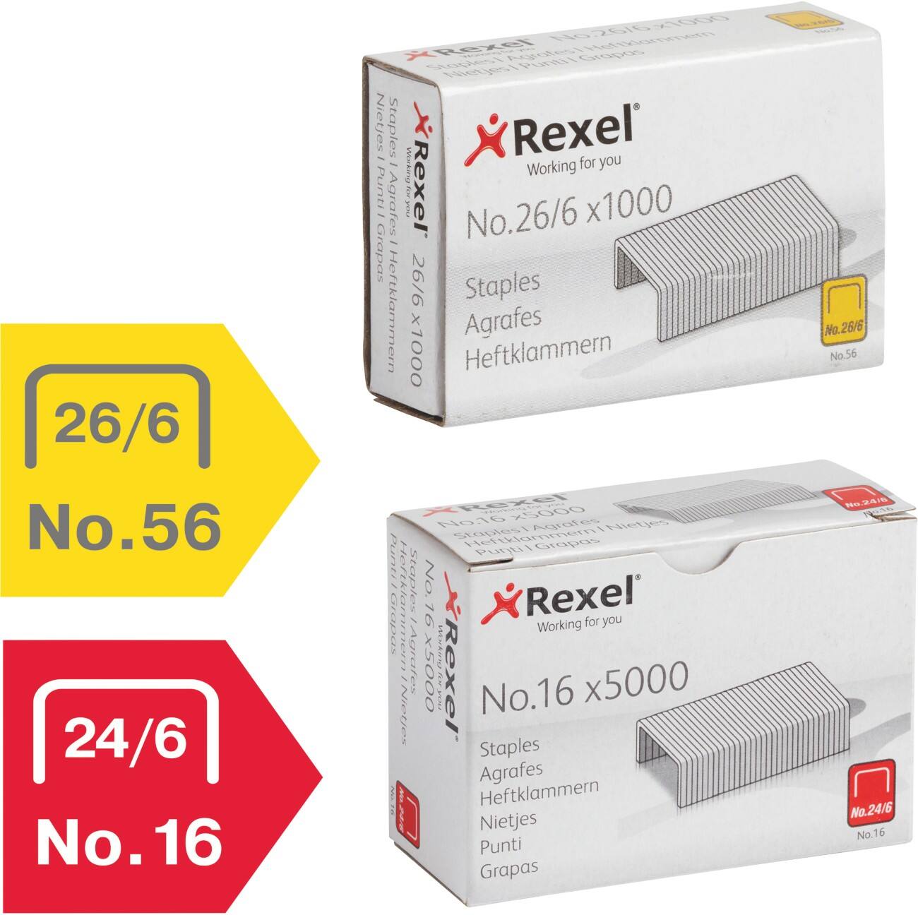 Leitz Power Performance P2 Nr. 10 Nietjes 55771000 Staal Zilver 2000 stuks