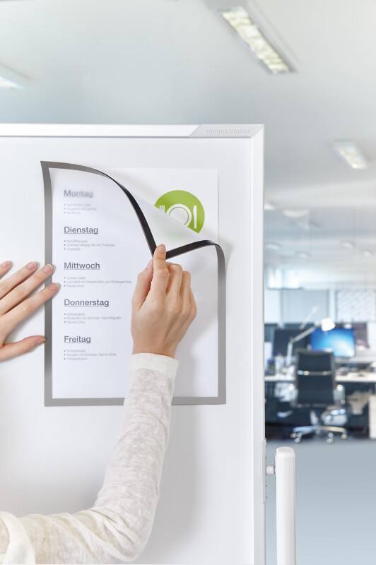 magnetoplan magnetofix A4 Displayframe Magnetisch Zilver Niet Klevend 1130332 24 (B) x 0,8 (D) x 36 (H) cm 5 Stuks