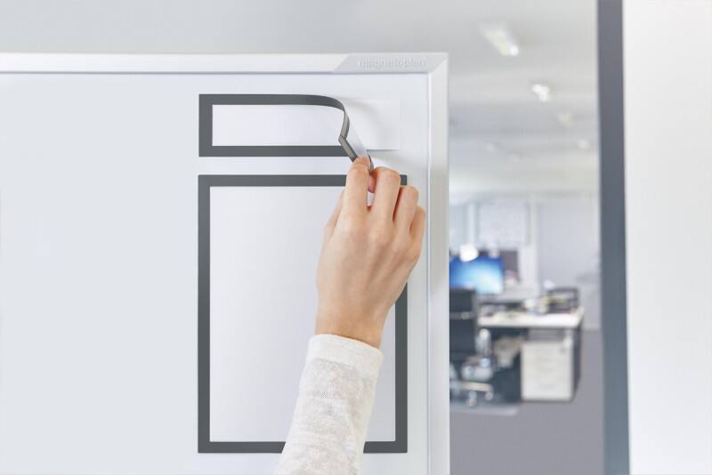 magnetoplan magnetofix A4/A5 Displayframe Magnetisch Grijs Niet Klevend 1131701 7,5 (B) x 0,8 (D) x 28,5 (H) cm 5 Stuks