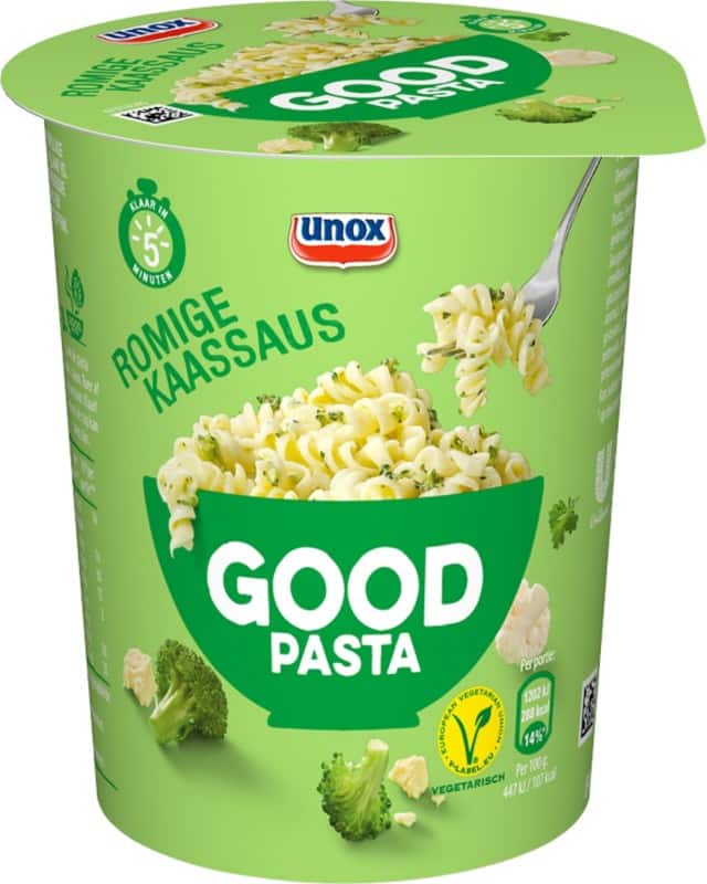 UNOX Good Pasta Cup Instantsoep Broccoli kaas Pak van 8