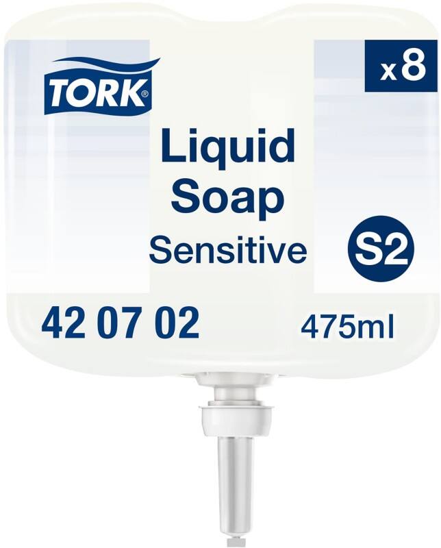 Tork Handzeep Vloeibaar Niet geparfumeerd Wit S2 475 ml Pak van 8