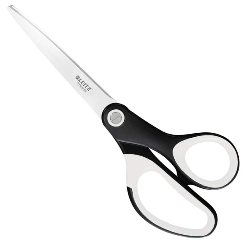 Leitz WOW Geschikt voor linkshandigen Schaar 105 mm RVS (Roestvrij staal) Zwart, wit