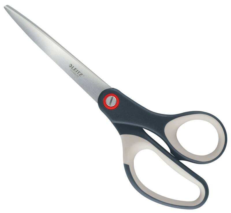 Leitz Cosy Geschikt voor linkshandigen Schaar 105 mm RVS (Roestvrij staal) Grijs