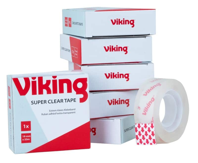 Viking Plakband Transparant 19 mm (B) x 33 m (L) PP (Polypropeen) 6 Rollen à 33 m