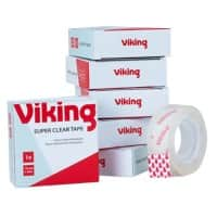 Viking Plakband Transparant 19 mm (B) x 33 m (L) PP (Polypropeen) Nee 6 Rollen à 33 m