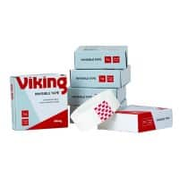 Viking Plakband Invisible Transparant 19 mm (B) x 33 m (L) BOPP-folie (Bi-axiaal georiënteerde polypropeen)  6 Rollen à 33 m