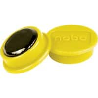 Nobo Whiteboard-magneten Geel 0.1 kg draagkracht 13 mm 10 Stuks