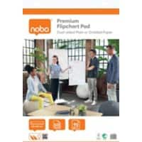 Nobo Premium flipoverblok 1915657 dubbelzijdig blanco of geruit papier geperforeerd 60 x 85 cm 90 grams 50 vellen