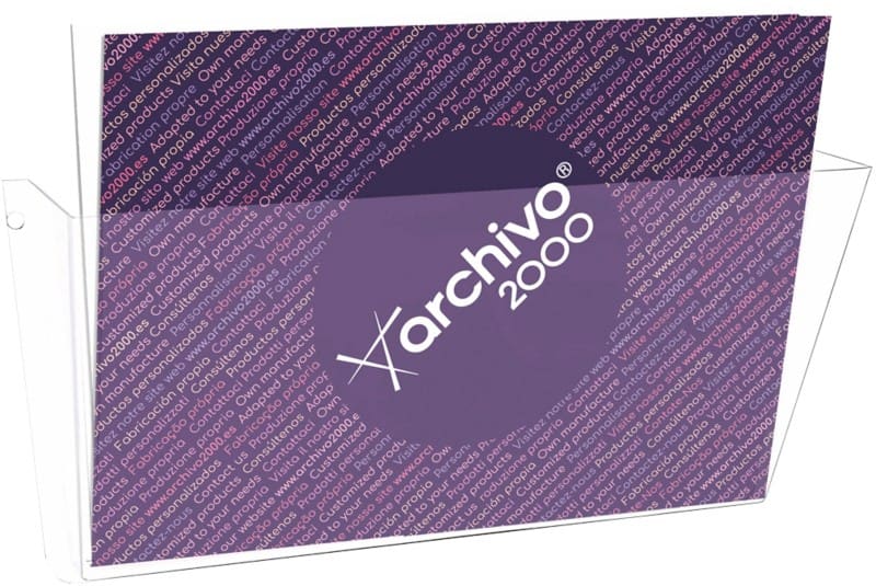 Archivo 2000 A4 liggend Folderhouder Wandmontage Transparant 65004 CS TP 37 x 7,5 x 18 cm 65004 CS TP