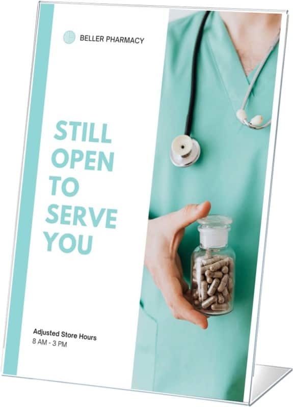 Archivo 2000 Bordhouder A4 L-vorm 21 (B) x 7 (D) x 29 (H) cm Transparant  