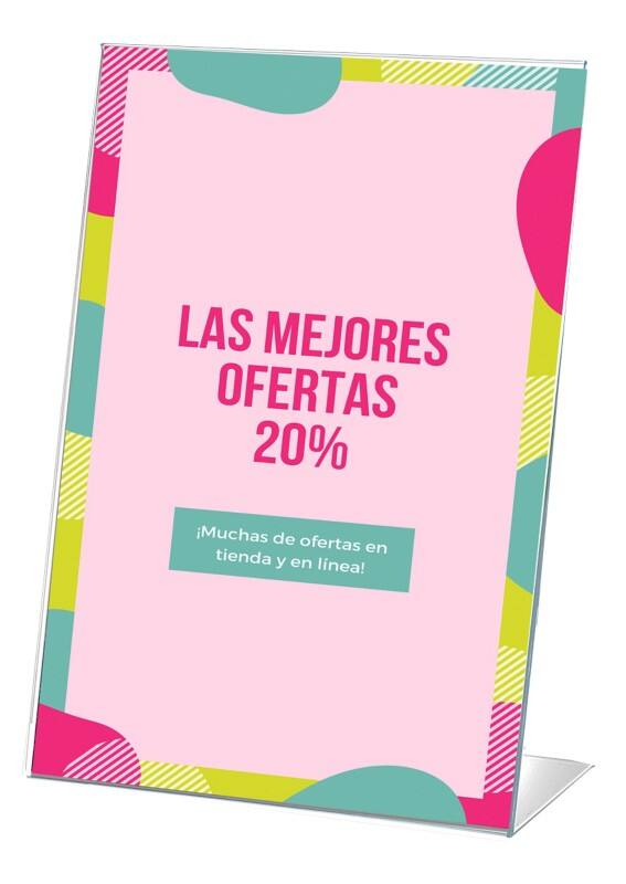 Archivo 2000 Bordhouder A8 L-vorm 5,5 (B) x 3 (D) x 7,5 (H) cm Transparant  