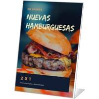 Archivo 2000 Bordhouder 60 x 90 mm L-vorm 6 (B) x 3 (D) x 9 (H) cm Transparant