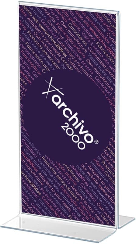 Archivo 2000 Bordhouder DL T-vorm 10 (B) x 7 (D) x 21,5 (H) cm Transparant  