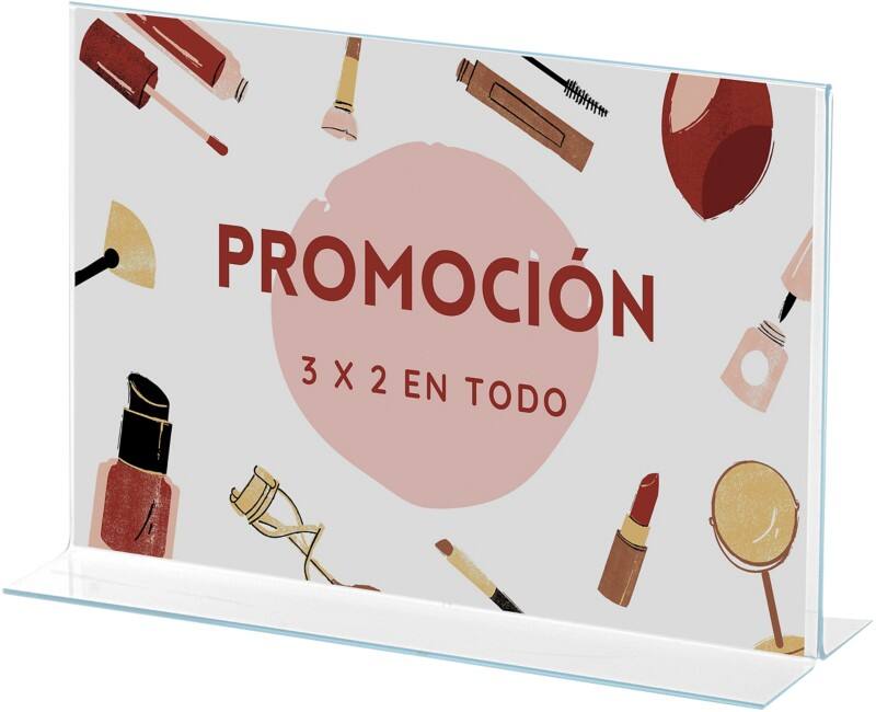 Archivo 2000 Bordhouder A4 liggend T-vorm 30 (B) x 8,5 (D) x 21,5 (H) cm Transparant  