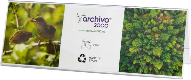 Archivo 2000 Tafelnaambord 30 x 8,5 x 10,2 cm PS (Polystyreen) Transparant