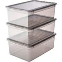 keeeper Opbergbox 11 l Met deksel Grijs 26,5 x 39 x 14 cm