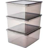 keeeper Opbergbox 18 l Met deksel Grijs 33,5 (B) x 39 (D) x 25,5 (H) cm