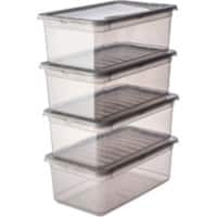 keeeper Opbergbox 5,6 l Met deksel Grijs 19,5 x 33 x 22 cm