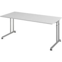 Hammerbacher Hoogteverstelbaar Zit-sta-bureau Rechthoekig Hout, metaal Zilver C-Voet 1,800 x 800 x 820 mm