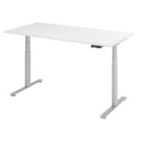 Elektrisch Hoogteverstelbaar Zit-sta-bureau Hout, metaal Zilver T-Voet 1.600 x 800 x 1.295 mm