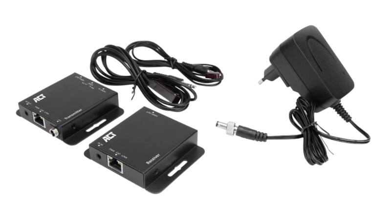 ACT HDMI-extender HDMI Female RJ45 (8P8C) Female Zwart
