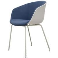 Schaffenburg Serie 131 Bürostuhl Kunststof Vaste armleuning Blauw, wit 120 kg ATC4-131-BL-WB 590 x 510 x 790 mm