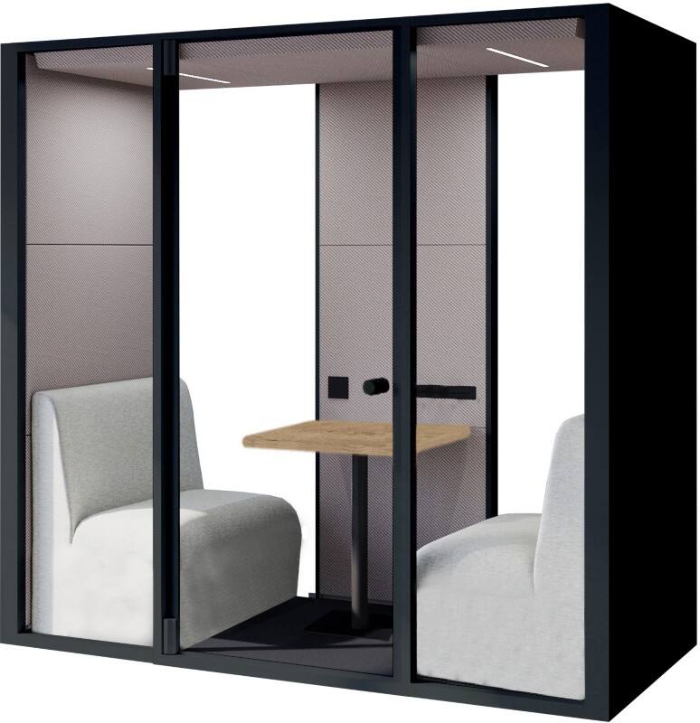 Schaffenburg Akoestische kantoorcabine SOS-2.0-SPR-POD-M-ZW Zwart