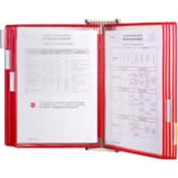 Djois Zichtpanelensysteem 10 Panelen A4 Metaal Rood
