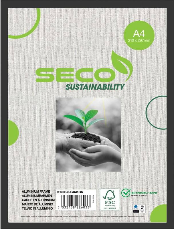 Seco A4 Fotolijst ALA4-VK 22 (B) x 2,1 (D) x 43 (H) cm ALA4-BK