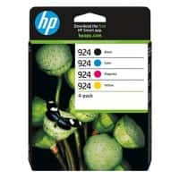 HP 924 Origineel Inktcartridge 6C3Z1NE Zwart, Cyaan, Magenta, Geel 4 Stuks