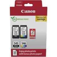 Canon 545, 546 Origineel Inktcartridge Cyaan, Geel, Magenta, Zwart Pak van 2