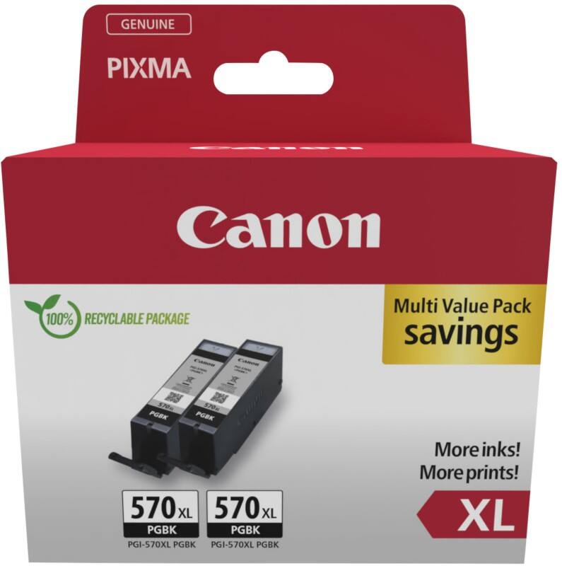 Canon 570 Origineel Inktcartridge Zwart Duopak van 2