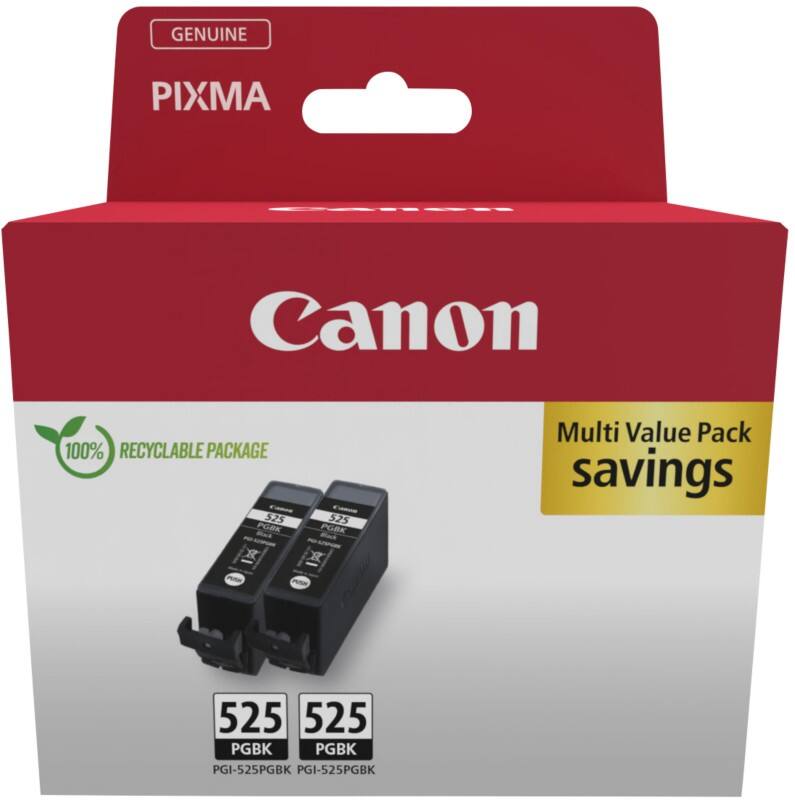 Canon 525 Origineel Inktcartridge Zwart Duopak van 2